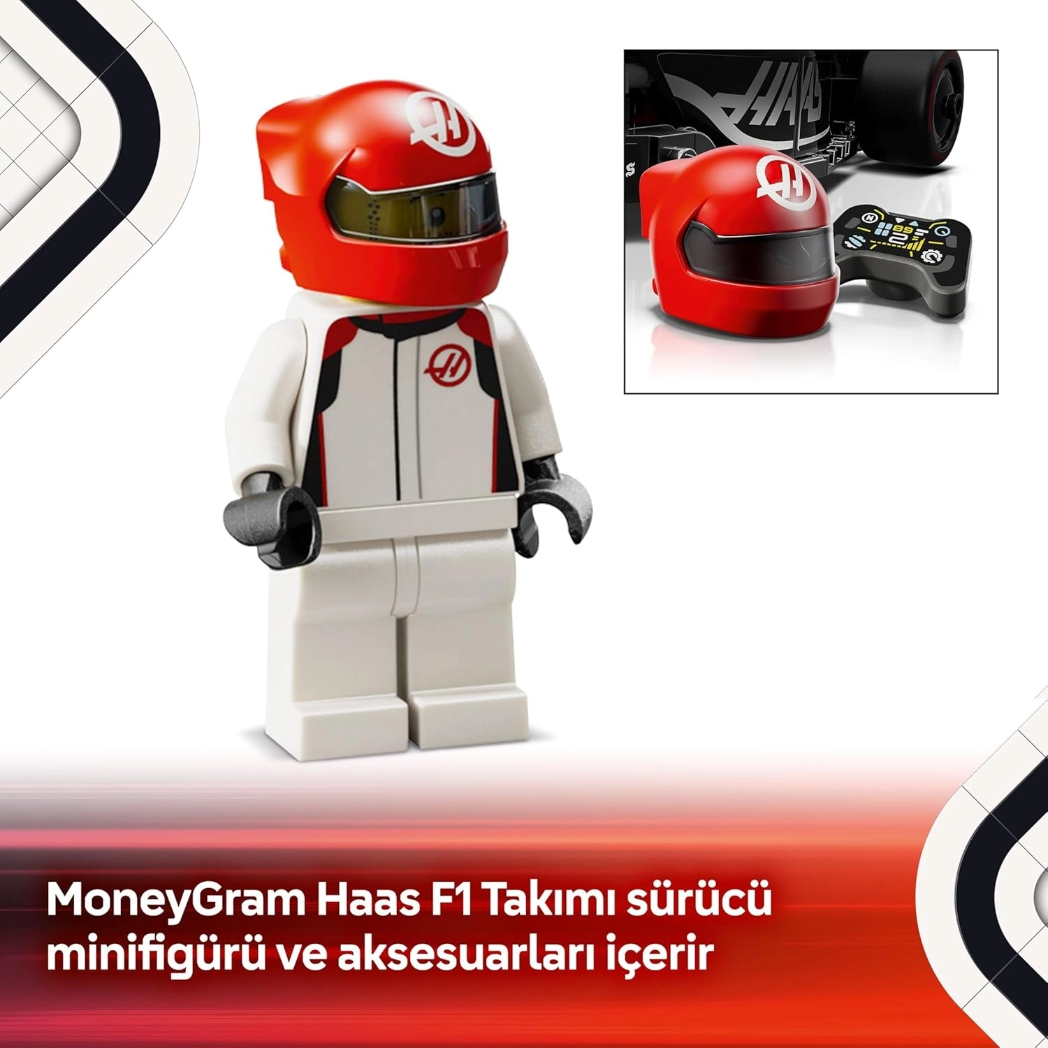 LEGO Speed Champions MoneyGram Haas F1 Team VF-24 Yarış Arabası 77250