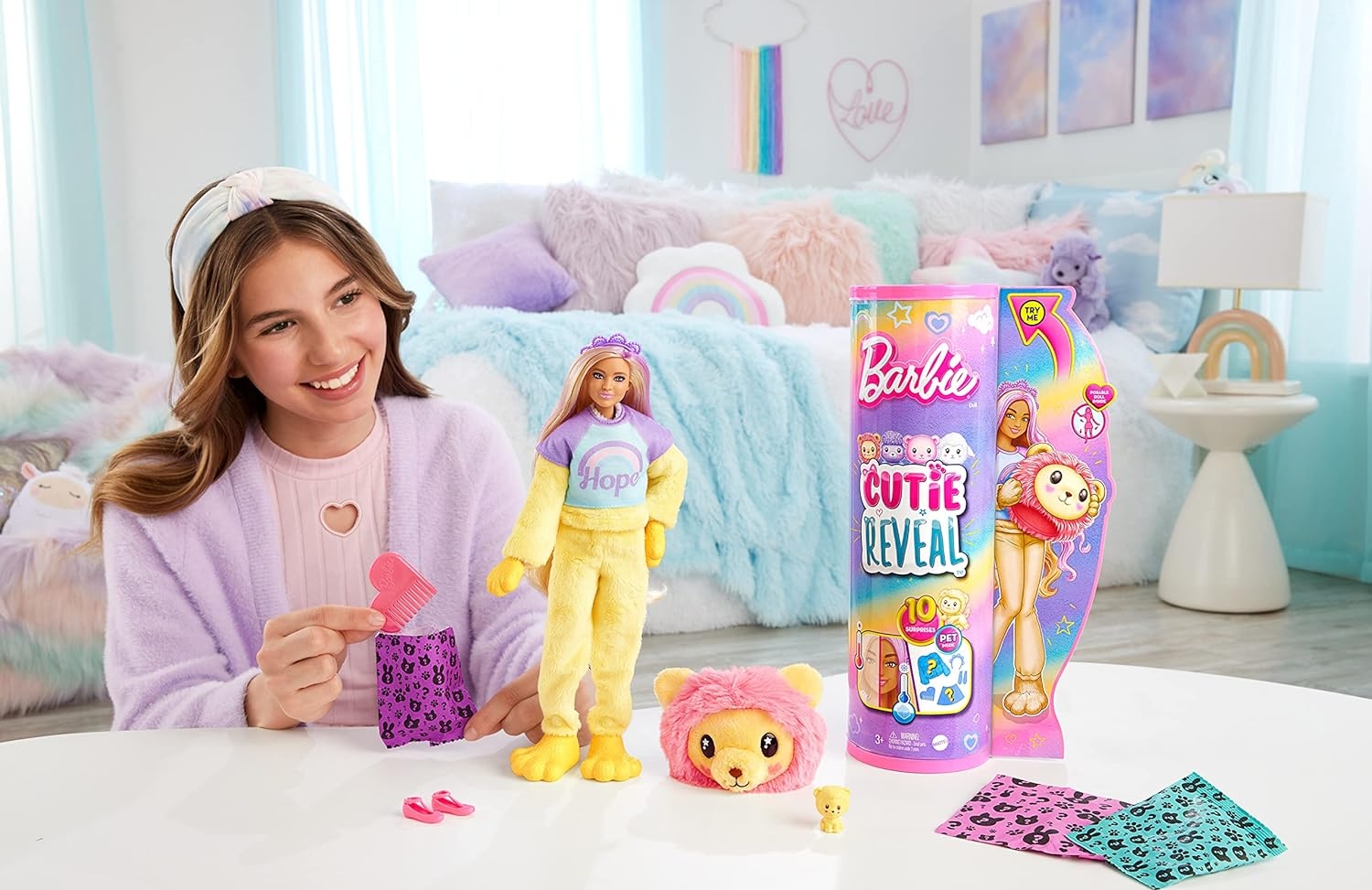 Barbie Cutie Reveal Bebekler Barbie Sevimli Kostümler Serisi - Aslan HKR06