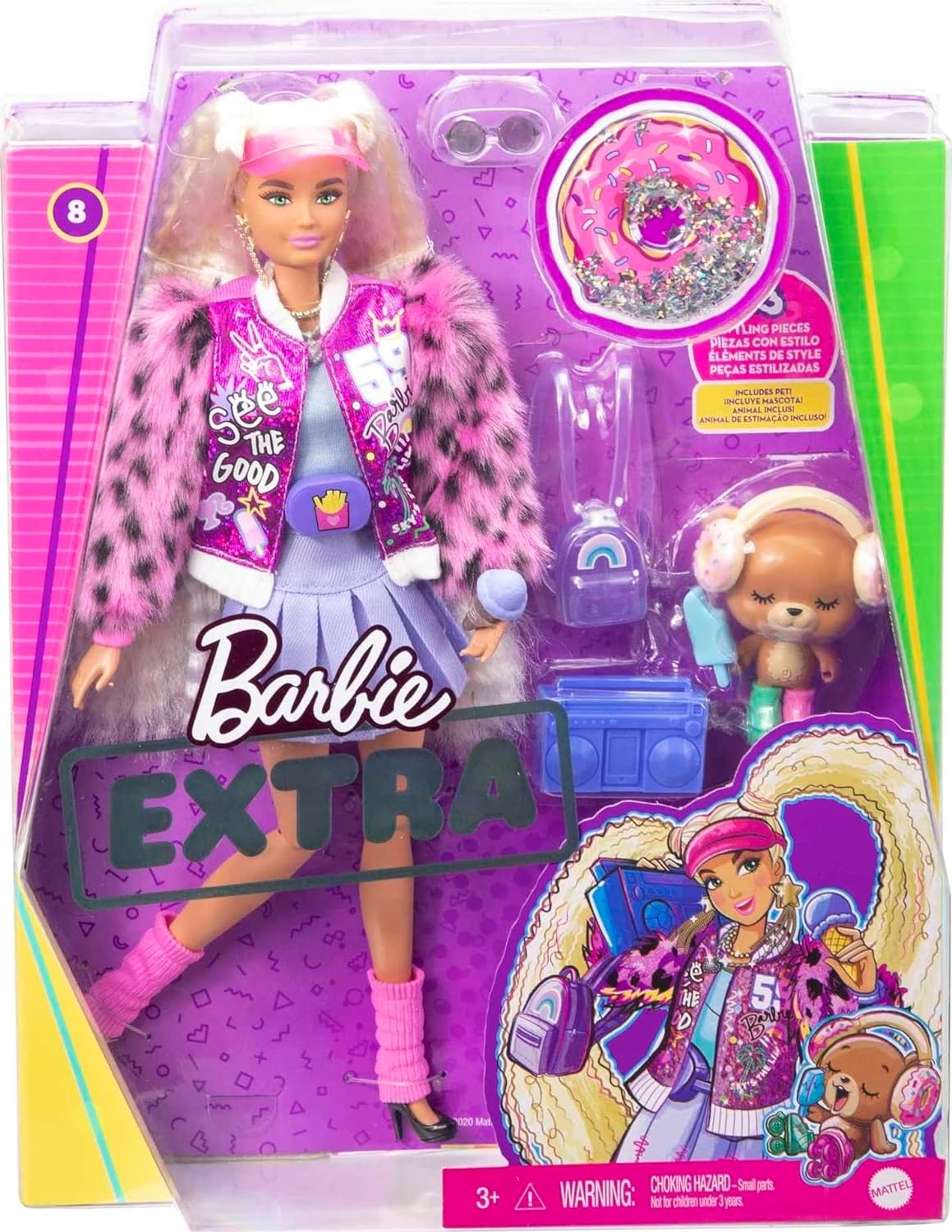 Barbie Extra Pembe Şapkalı Bebek GYJ77 