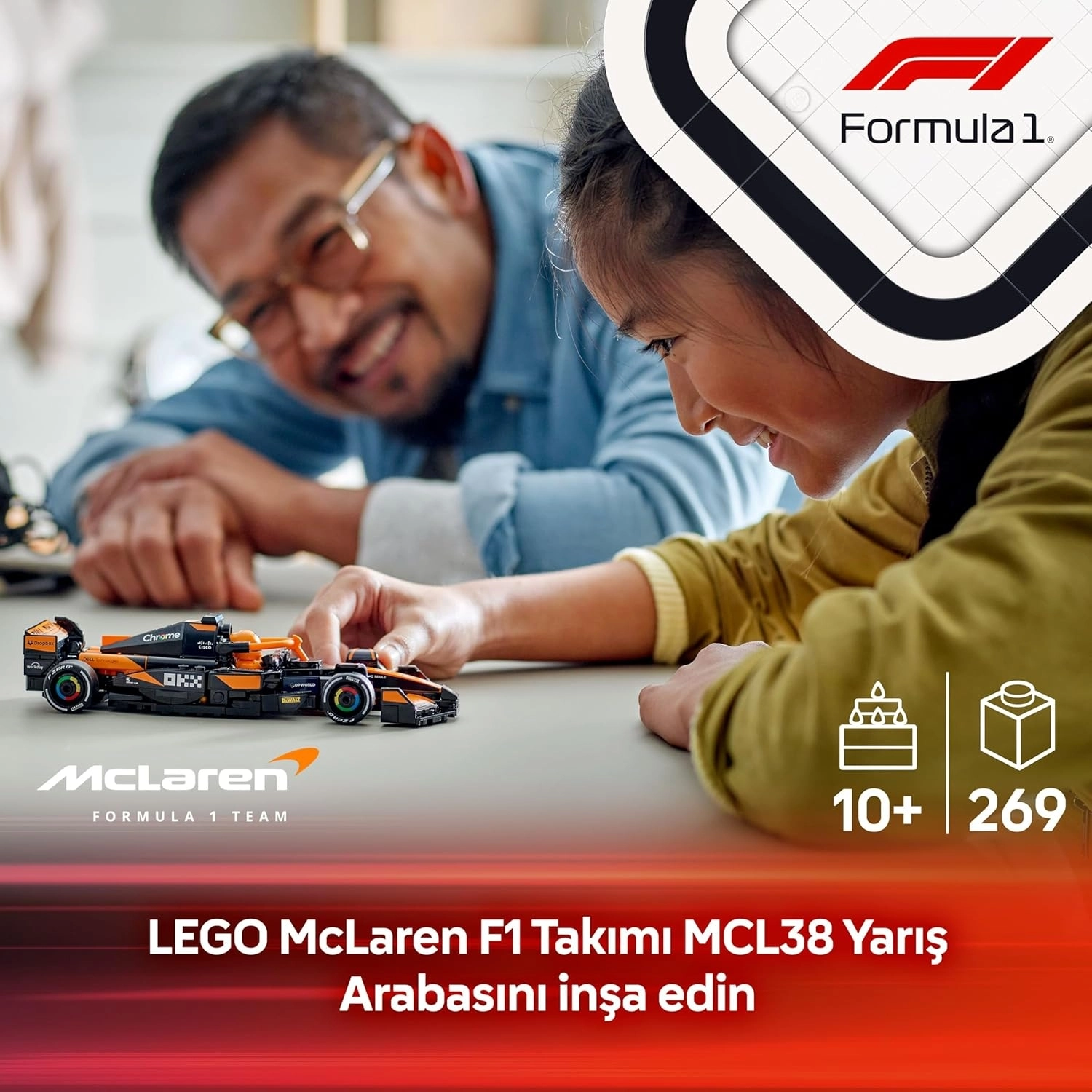 LEGO Speed Champions McLaren F1 Team MCL38 Yarış Arabası 77251