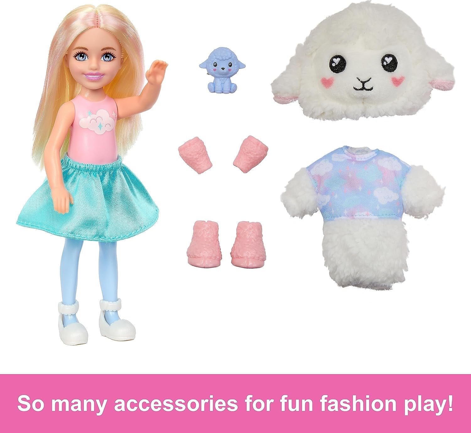 Barbie Cutie Reveal Bebekler Chelsea Sevimli Kostümler Serisi - Kuzu HKR17-HKR18