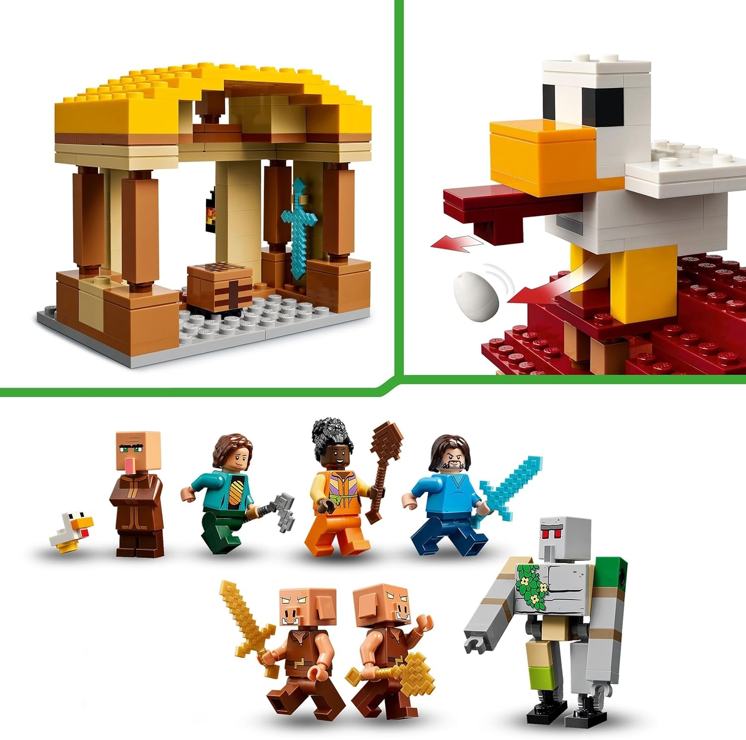 LEGO Minecraft Hortlak Balon Köy Saldırısı 21273