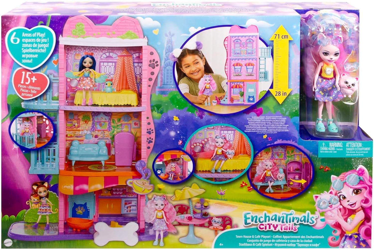 Enchantimals Şehir Evi ve Kafe Oyun Seti HHC18