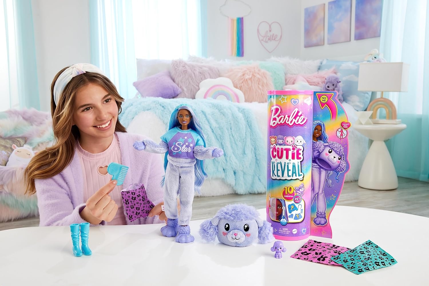 Barbie Cutie Reveal Bebekler Barbie Sevimli Kostümler Serisi - Köpekçik HKR05