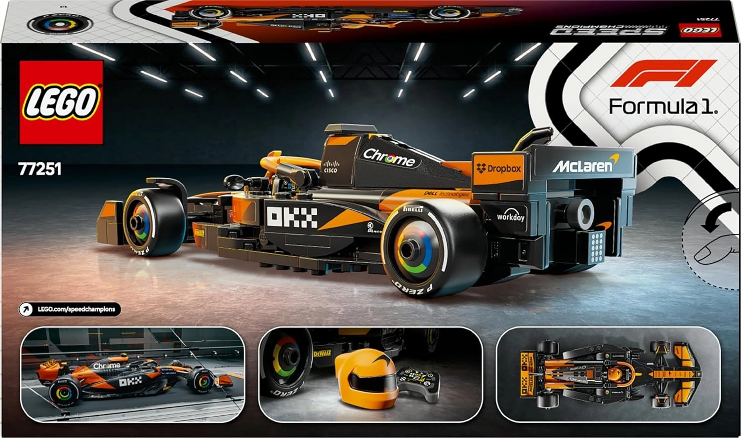 LEGO Speed Champions McLaren F1 Team MCL38 Yarış Arabası 77251