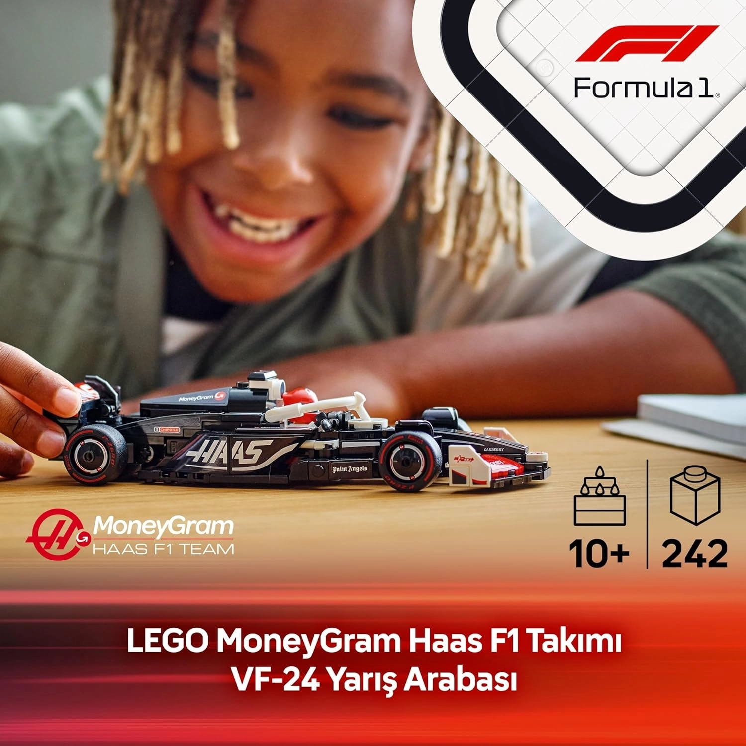 LEGO Speed Champions MoneyGram Haas F1 Team VF-24 Yarış Arabası 77250