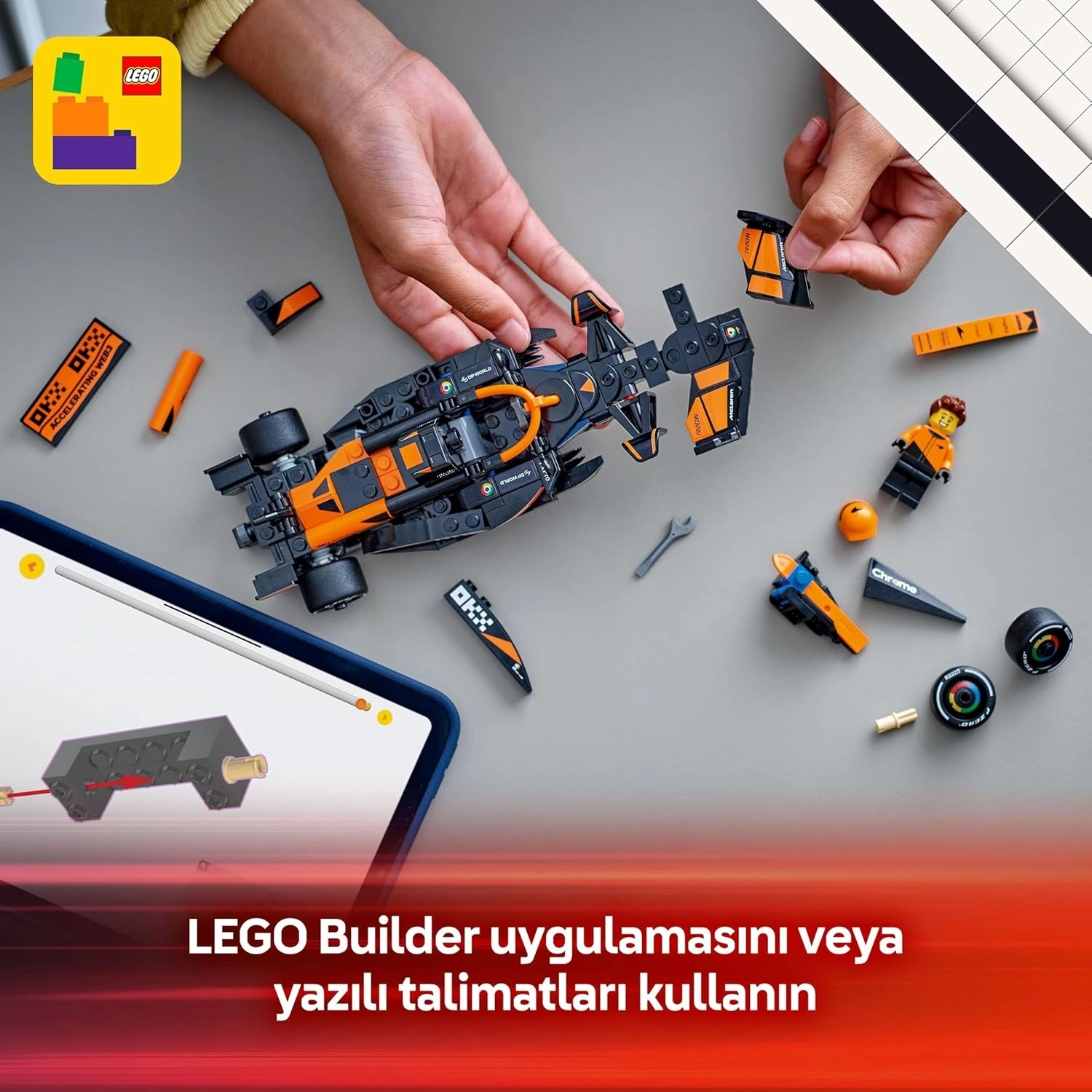 LEGO Speed Champions McLaren F1 Team MCL38 Yarış Arabası 77251