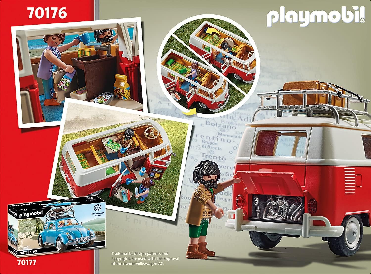 Playmobil 70176 Volkswagen T1 Kamp Otobüsü