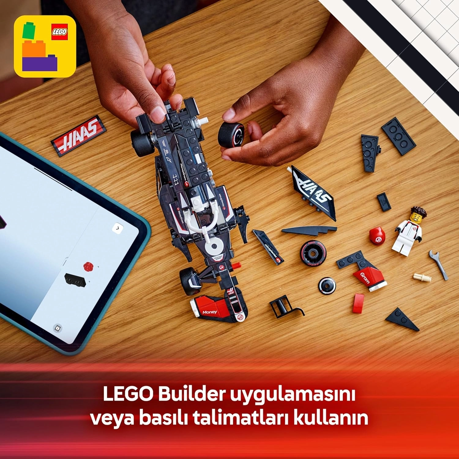 LEGO Speed Champions MoneyGram Haas F1 Team VF-24 Yarış Arabası 77250