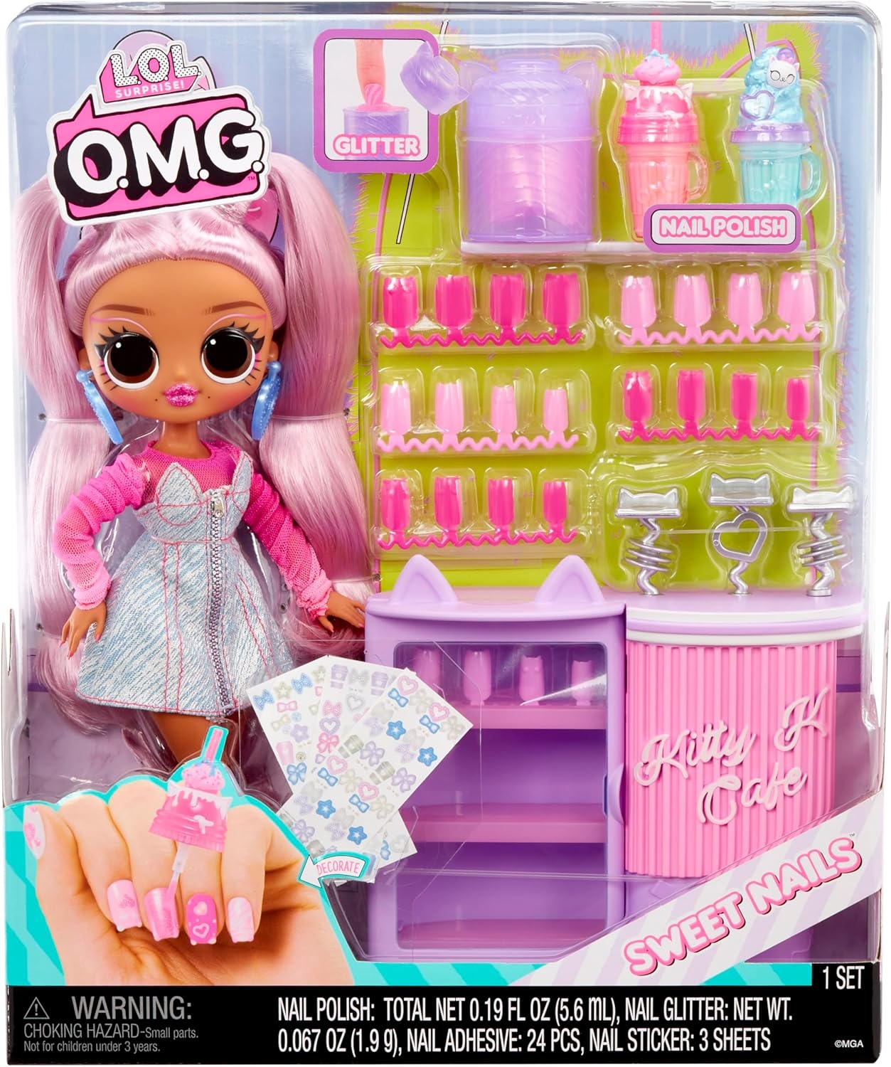 LOL Surprise Sweet Nails OMG Kitty K Kafe