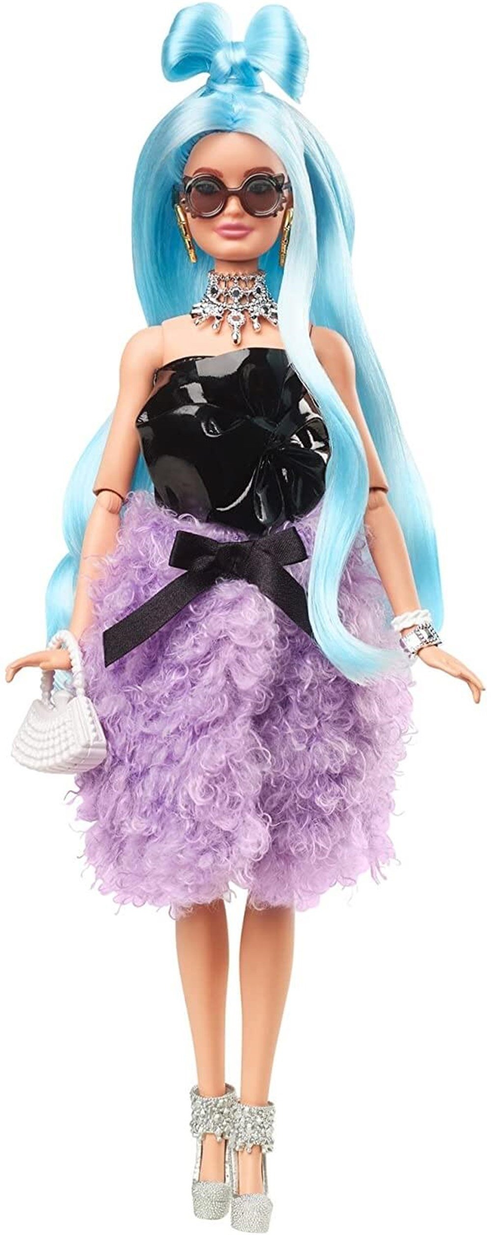 Barbie Extra Aksesuarlı Mavi Saçlı Model Bebek GYJ69