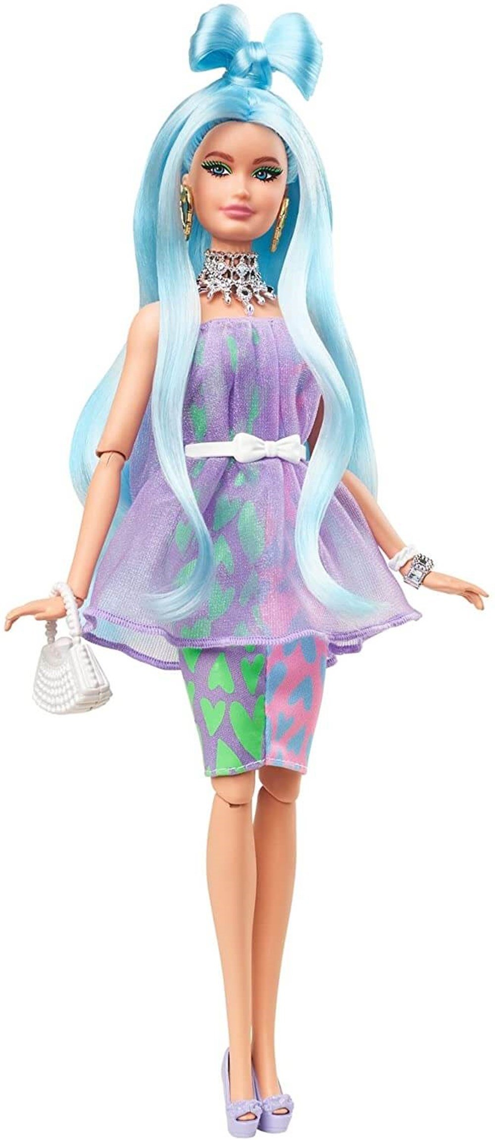 Barbie Extra Aksesuarlı Mavi Saçlı Model Bebek GYJ69