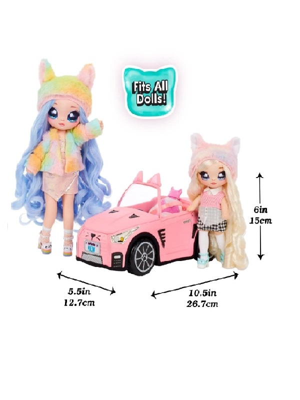Na! Na! Na! Sürpriz Peluş Cabrio Araba (Bebekler Dahil Değildir)