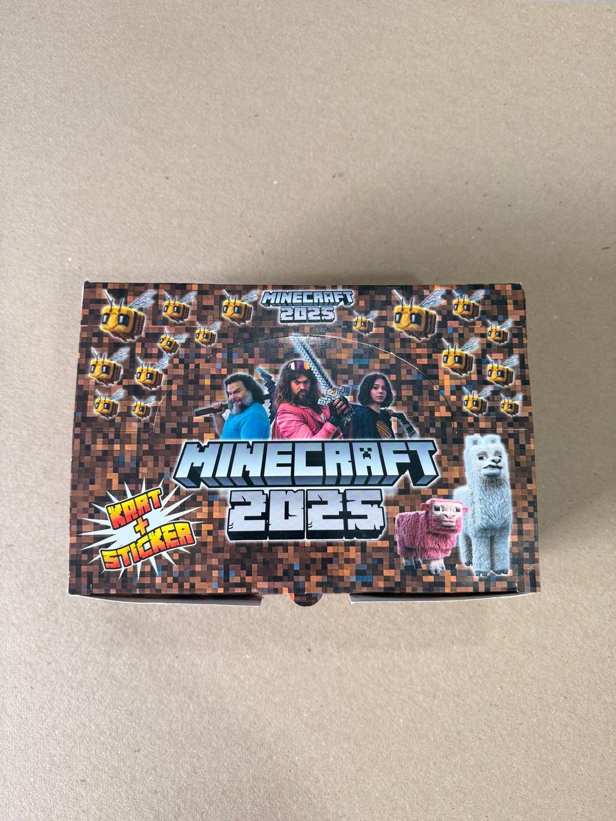 Minecraft 2025 Karakter Figür Kartları 48 Mini Kutu Toplam 288 Kart 48 Sticker