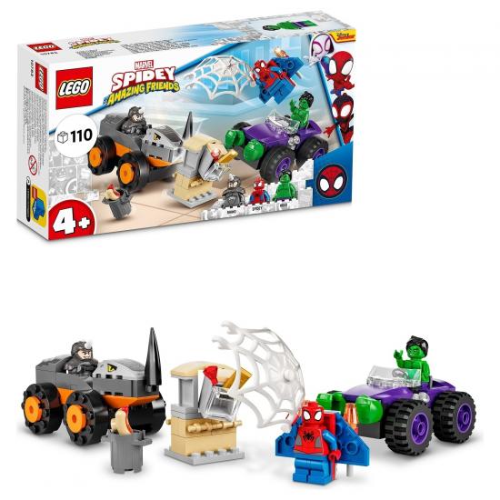 LEGO® Marvel Spidey ve İnanılmaz Arkadaşları Hulk, Gergedan Rhino Kamyona Karşı 10782 - 4 Yaş ve Üzeri İçin Oyuncak Yapım Seti (110 Parça)