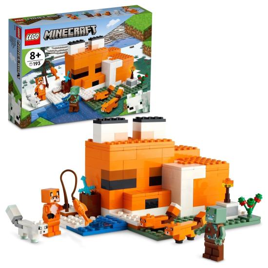 LEGO® Minecraft® Tilki Kulübesi 21178 – Macera Oyunlarını Seven Çocuklar İçin Oyuncak Ev İçeren Yaratıcı Oyuncak Yapım Seti (193 Parça)