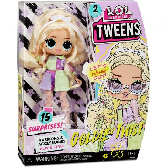 L.O.L. Sürpriz Tweens Seri 2 Goldie Twist Moda Bebek Pembe Kıyafet ve Aksesuarlar Dahil 15 Sürpriz 