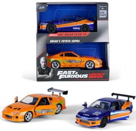 Jada 1/32 Ölçek 2’li Fast And Furious Set - 2001 Nissan Silvia S15 & Brian’s Toyota Supra