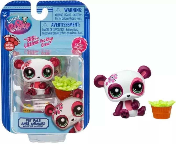 Littlest Pet Shop Minişler Tekli Paket S3 - 131 - Panda (Koleksiyonluk - Nadir)