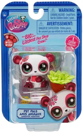 Littlest Pet Shop Minişler Tekli Paket S3 - 131 - Panda (Koleksiyonluk - Nadir)