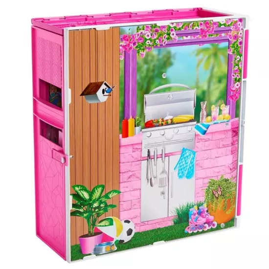 Barbie Portatif Tatil Evi Bebek ve Oyun Seti HRJ77