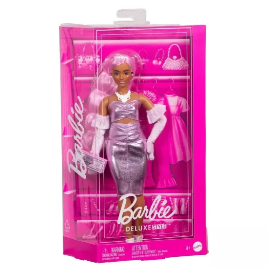Barbie Deluxe Style Pembe Saçlı Bebek HYV25