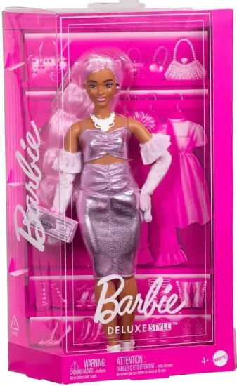 Barbie Deluxe Style Pembe Saçlı Bebek HYV25
