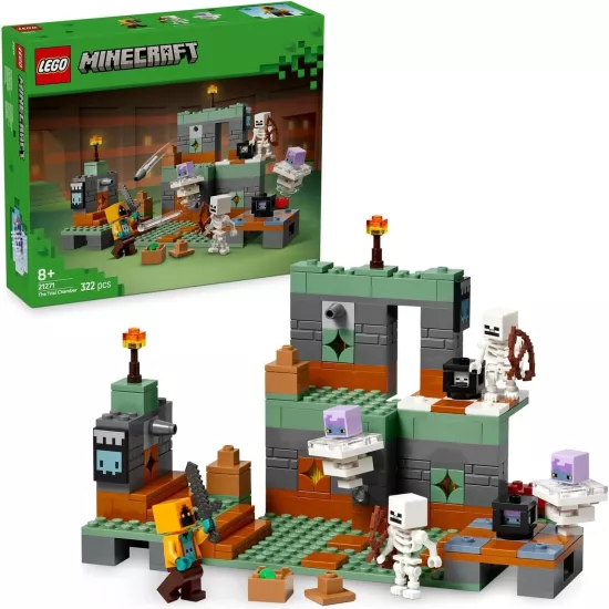LEGO Minecraft Sınama Odası 21271-8 Yaş Üzeri Kız ve Erkek Çocuklar için Trial Chamber, 2 İskelet, 2 Esinti ve 1 Shadow Hoodie Minifigürü İçeren Yaratıcı Oyuncak Yapım Seti, Hediye Fikri (322 Parça)