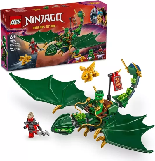 LEGO NINJAGO Lloyd’un Yeşil Orman Ejderhası 71829-6 Yaş ve Üzeri Çocuklar için 2 Minifigürlü Yaratıcı Oyuncak Yapım Seti, Doğum Günü Hediyesi (128 Parça)