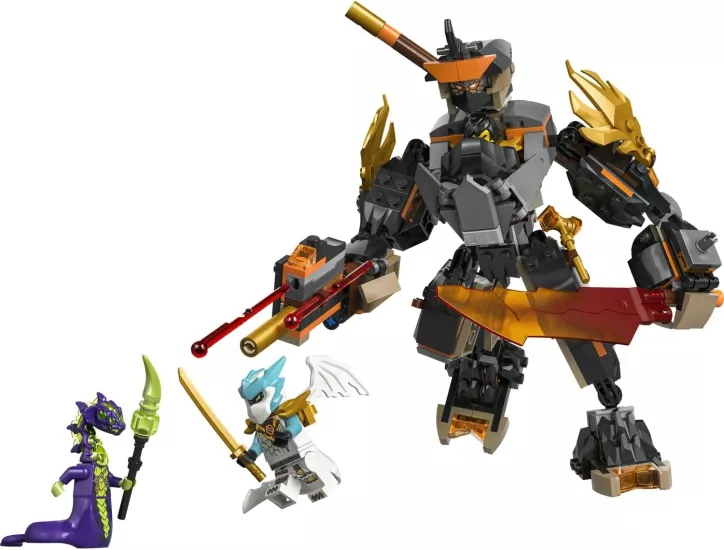 LEGO NINJAGO Cole’un Görev Robotu ve Ejderha Zane 71854-7 Yaş ve Üzeri Çocuklar için Çekiçli Cole, Kılıçlı Zane ve Asalı Asit Canavarı İçeren Yaratıcı Oyuncak Yapım Seti, Hediye Fikri (364 Parça)