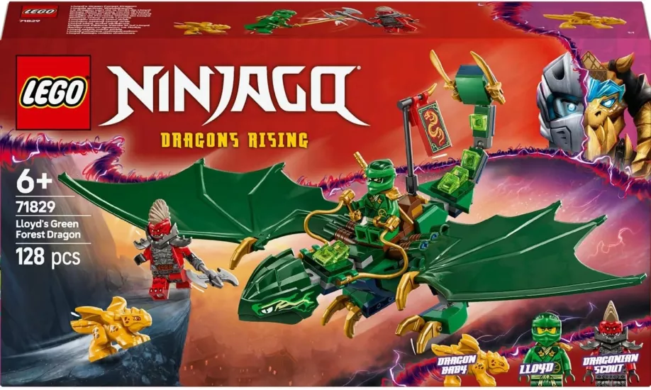 LEGO NINJAGO Lloyd’un Yeşil Orman Ejderhası 71829-6 Yaş ve Üzeri Çocuklar için 2 Minifigürlü Yaratıcı Oyuncak Yapım Seti, Doğum Günü Hediyesi (128 Parça)
