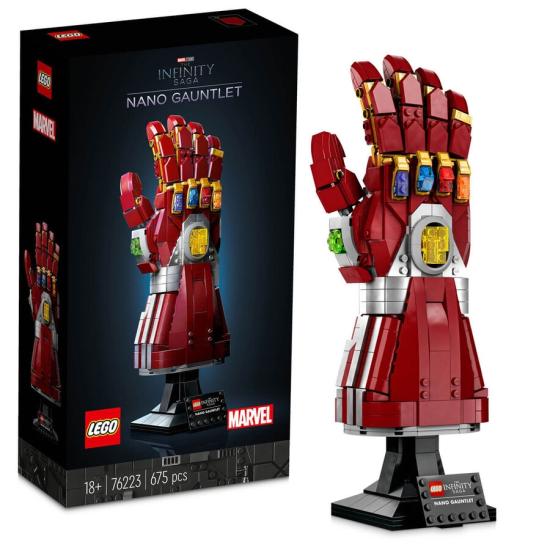 LEGO® Marvel Nano Eldiven 76223 - Süper Kahraman Seven Yetişkinler İçin Iron Man Eldiveni İçeren Yaratıcı Oyuncak Yapım Seti (680 Parça)