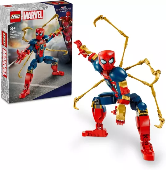LEGO | Marvel Iron Örümcek Adam Yapım Figürü 76298, 8 Yaş ve Üzeri Süper Kahraman Seven Kız ve Erkek Çocuklar için Koleksiyonluk Oyuncak Yapım Seti, Çocuklar için Doğum Günü Hediyesi Fikri (303 Parça)