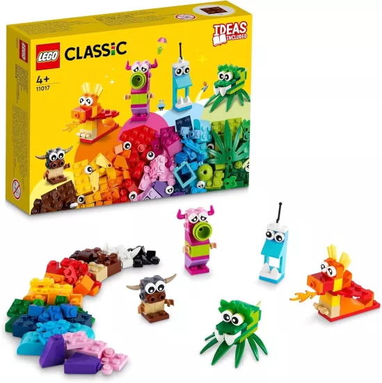 LEGO Classic Yaratıcı Canavarlar 11017-4 Yaş ve Üzeri için 5 Canavar Mini Modeli İçeren Oyuncak Yapım Seti (140 Parça)