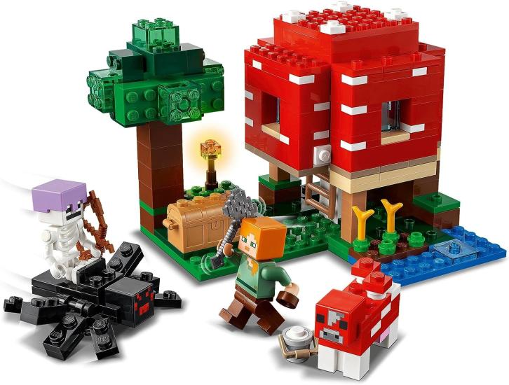 LEGO® Minecraft® Mantar Evi 21179 – Macera Oyunlarını Seven Çocuklar İçin Oyuncak Ev İçeren Yaratıcı Oyuncak Yapım Seti (272 Parça)