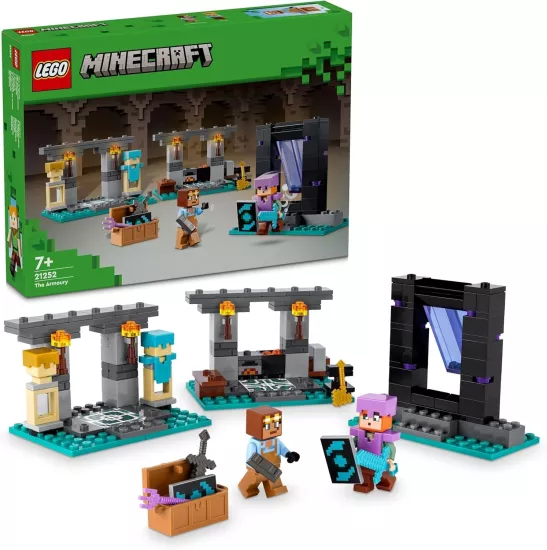 LEGO® Minecraft® Cephanelik 21252 - 7 Yaş Ve Üzeri Macera Oyunları Yedi Çocuk için 2 Adet LEGO Minecraft Figürü İçeren Yaratıcı Oyuncak Yapım Seti (203 Parça)