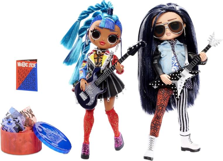 ToychickLOL Sürpriz OMG Remix Moda Bebekleri - Rocker Boi ve Punk Grrl - 2’li Paket