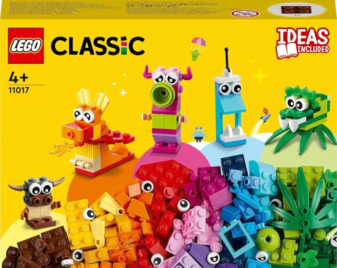 LEGO Classic Yaratıcı Canavarlar 11017-4 Yaş ve Üzeri için 5 Canavar Mini Modeli İçeren Oyuncak Yapım Seti (140 Parça)