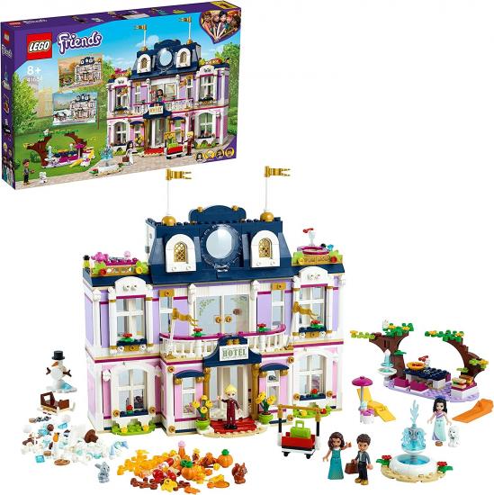 LEGO® Friends Büyük Heartlake City Oteli 41684 Yapım Seti; Emma, Stephanie, River ve Amelia Mini Bebekleri Dahildir (1308 Parça)