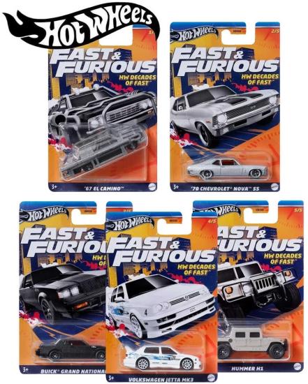 Hot Wheels Fast and Furious Decades Of Fas HNR88